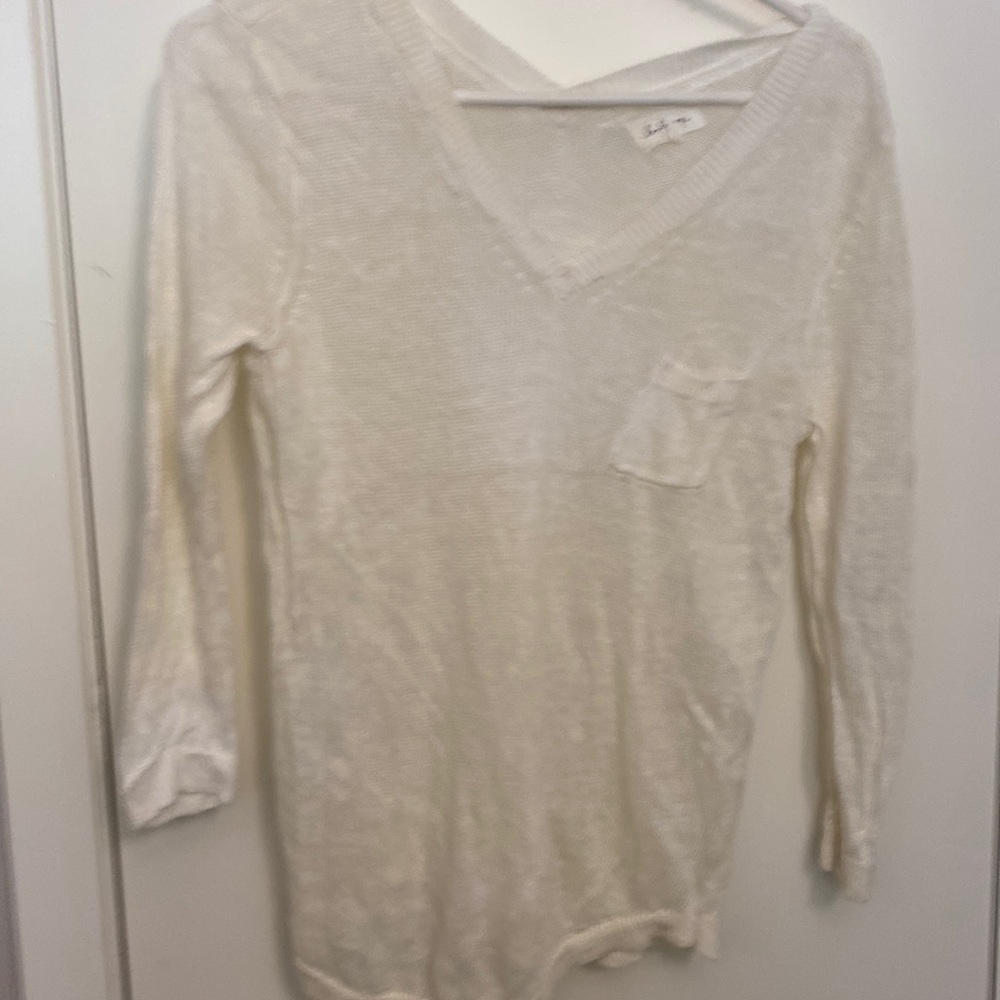 Lightweight linen3/4 sleeve sweater